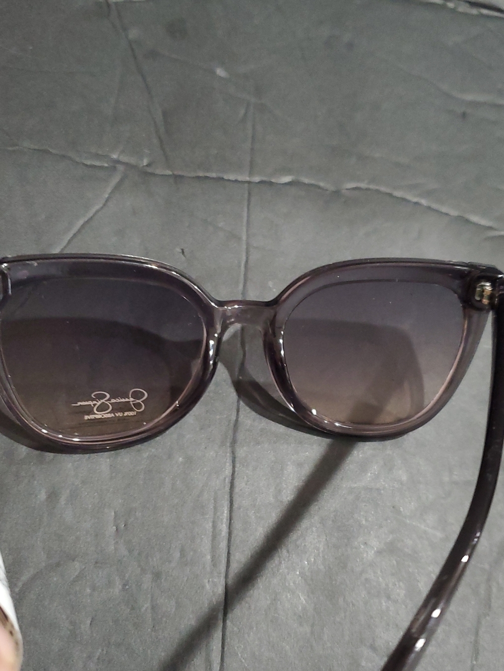 Jessica Simpson j6085 smoky Gray pearl crystal studded square cat eye sunglasses - Picture 5 of 7